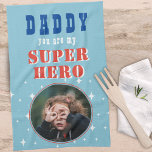 Linge De Cuisine Papa ma Superhero Fête des pères photo amusante<br><div class="desc">Papa mon Superhero Amusant Photo Fête des pères Serviette de cuisine. Ajoutez votre photo et changez papa à Papa,  Pap,  Papa, ...  Un cadeau amusant et mignon pour le meilleur papa.</div>