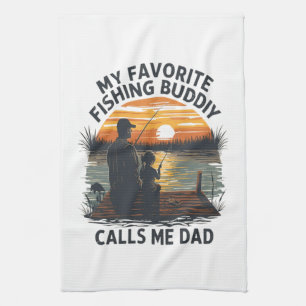 Linge De Cuisine Papa Pêcheur Coucher de Soleil