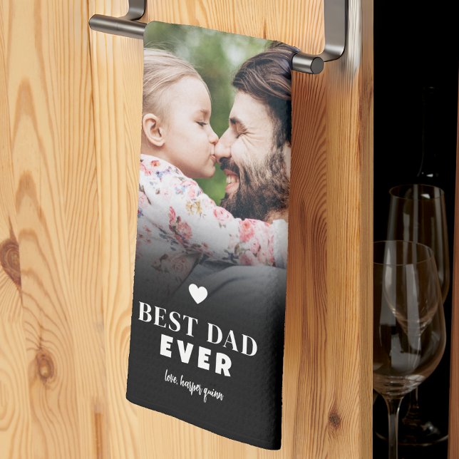 Linge De Cuisine Papa personnalisé Photo Collage père (Personalized Dad Photo Collage Father kitchen towel)