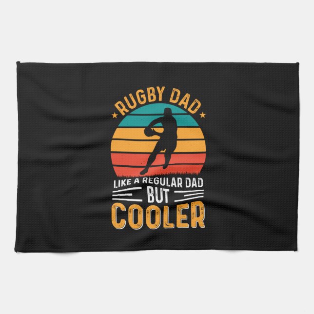 Linge De Cuisine Papa Rugby (Horizontal)