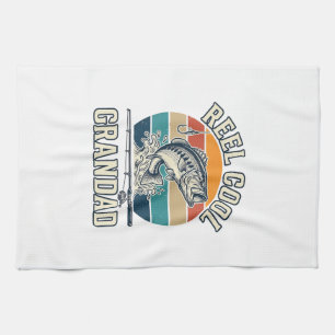 Linge De Cuisine Papé Cool Grand-père Pêche Vintage Chemise Coucher