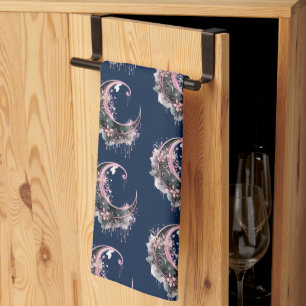 Linge De Cuisine Papier cadeau Halloween motif croissant de lune ro