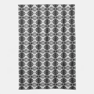 Linge De Cuisine Papier peint Art Déco motif - noir et blanc