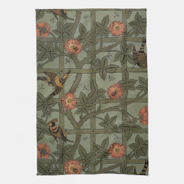 Linge De Cuisine Papier peint en treillis de William Morris (Vertical)