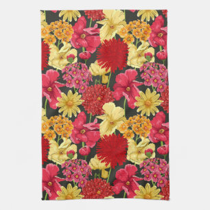 Linge De Cuisine Papier peint floral dans le style d'aquarelle