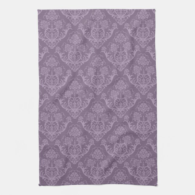 Linge De Cuisine Papier peint floral pourpre (Vertical)