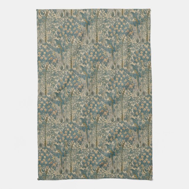 Linge De Cuisine Papier Peint Turquoise Perroquet Art et Artisanat  (Vertical)