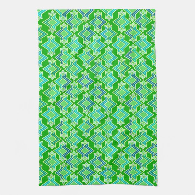 Linge De Cuisine Papiers peints Art Déco, vert jade (Vertical)