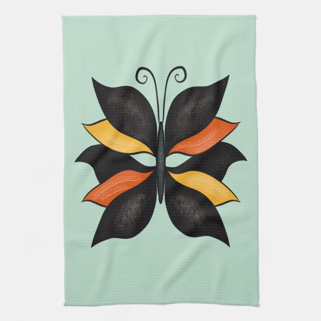 Linge De Cuisine Papillon Abstrait Beau insecte (Vertical)