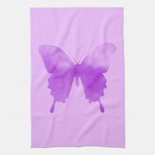 Linge De Cuisine Papillon aquarelle - Lavande et Violet