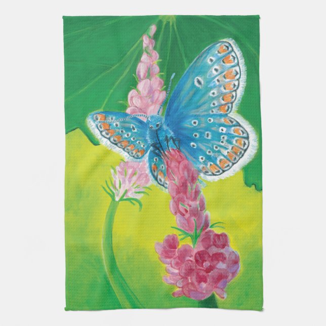 Linge De Cuisine Papillon bleu de Chapmans (thersites en polyommatu (Vertical)