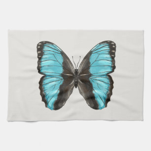 Linge De Cuisine Papillon bleu Insect Art Amour de la nature