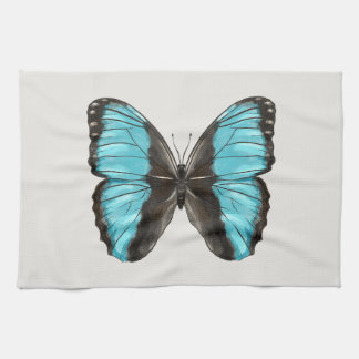 Linge De Cuisine Papillon bleu Insect Art Amour de la nature