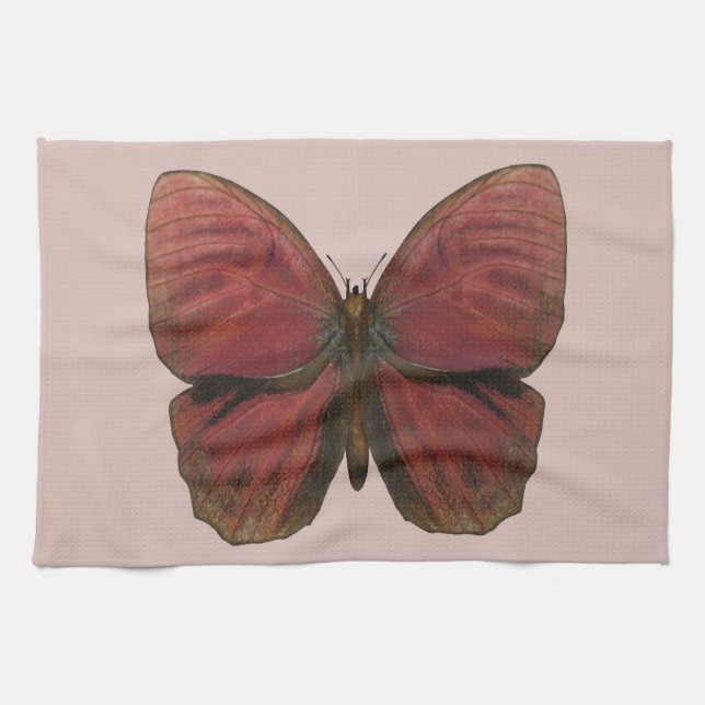 Linge De Cuisine Papillon Coq Rouge (Horizontal)