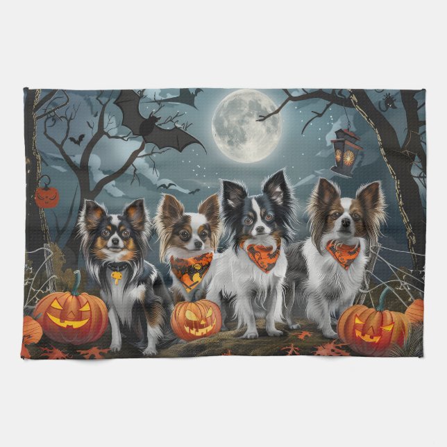 Linge De Cuisine Papillon Halloween Épouvantable (Horizontal)