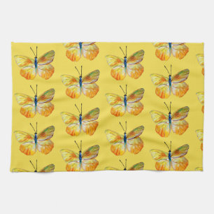 Linge De Cuisine Papillon jaune Aquarelle Art Tea Towa