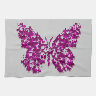 Linge De Cuisine Papillon mauve et Fuchsia