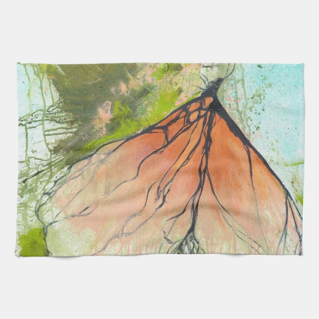 Linge De Cuisine Papillon Monarque Abstrait - Poster (Horizontal)