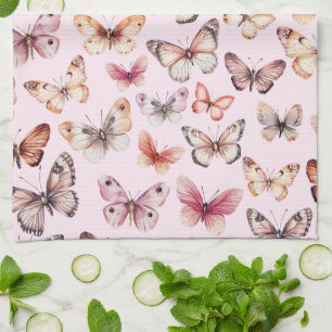Linge De Cuisine Papillon Motif Aquarelle Élégant Cadeau Joli