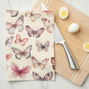 Linge De Cuisine Papillon Motif Aquarelle Élégant Cadeau Joli