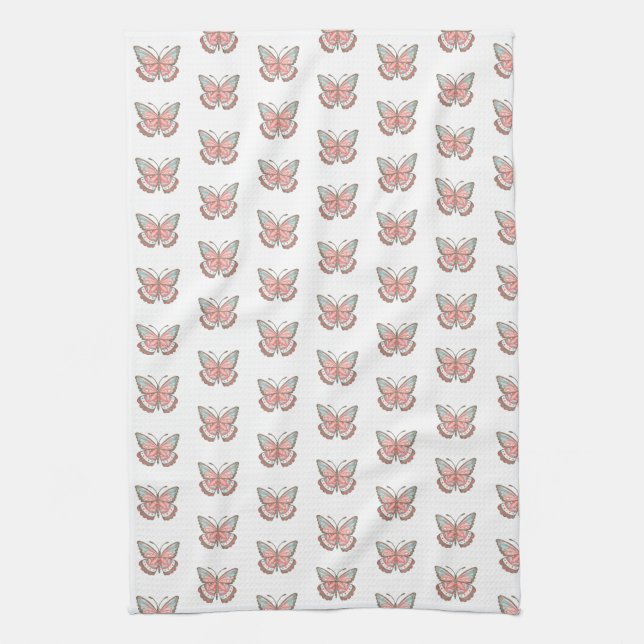 Linge De Cuisine Papillon Motif simple rose moderne (Vertical)