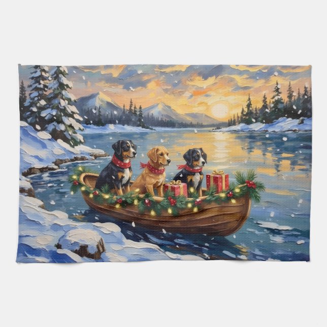 Linge De Cuisine Papillon Noël Bateau Fêtes (Horizontal)