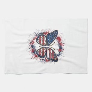 Linge De Cuisine Papillon Patriotique Gravure Vintage Vector Design