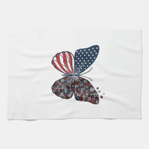Linge De Cuisine Papillon patriotique vintage de la paix Vector Art