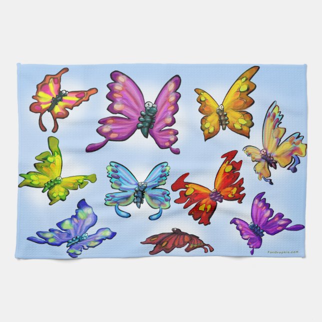 Linge De Cuisine Papillons (Horizontal)