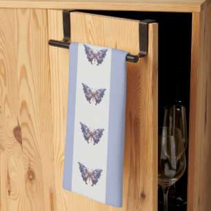 Linge De Cuisine Papillons à vapeur rayures