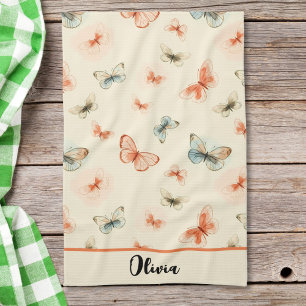 Linge De Cuisine Papillons aquarelles minimalistes modernes