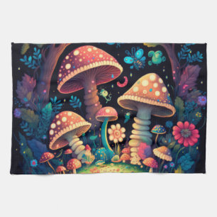 Linge De Cuisine Papillons aux champignons magiques