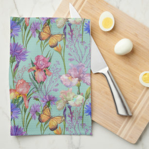 Linge De Cuisine Papillons Dans Le Jardin