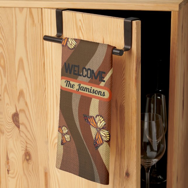 Linge De Cuisine Papillons d'automne (Pliage en tiers)