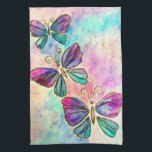 Linge De Cuisine Papillons doux -<br><div class="desc">Papillons doux - Aquarelle</div>