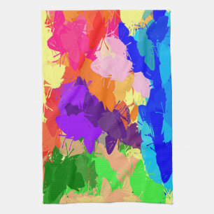 Linge De Cuisine Papillons Kaleidoscope arc-en-ciel