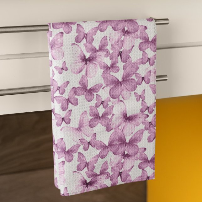 Linge De Cuisine Papillons rose coloré moderne (Créateur téléchargé)