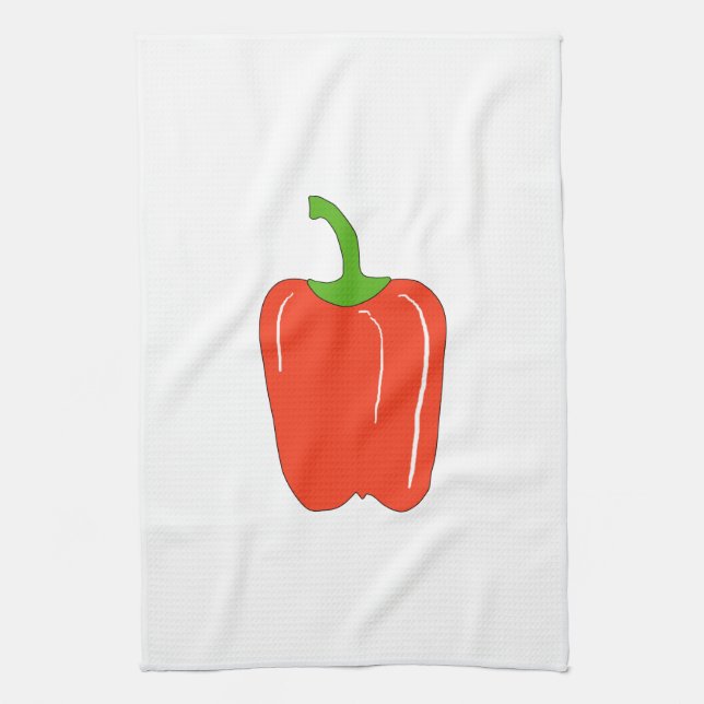 Linge De Cuisine Paprika Rouge. Entier (Vertical)