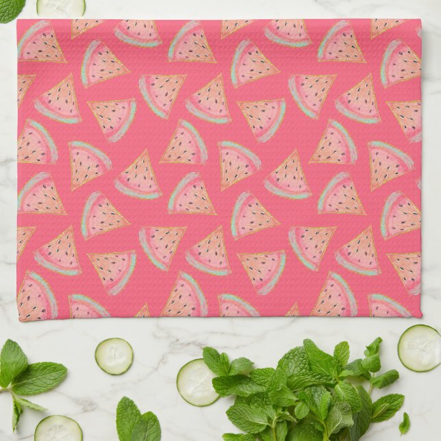 Linge De Cuisine Pâque rose (Plié)