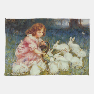 Linge De Cuisine Pâques Animaux Mignons Vintage