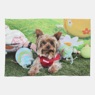 Linge De Cuisine Pâques - Yorkshire Terrier - impertinents