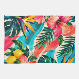 Linge De Cuisine Paradis de l'Hibiscus Tropical Art Botanique