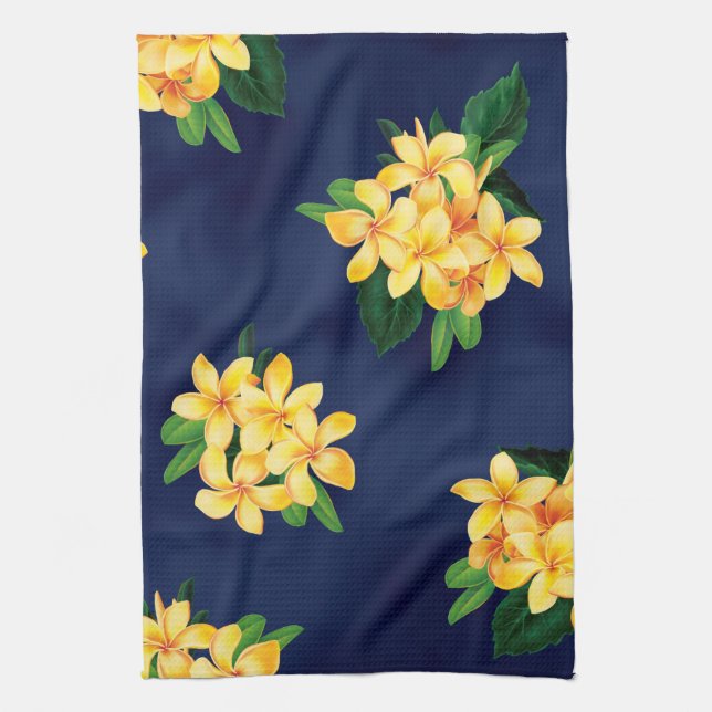 Linge De Cuisine Paradis tropical Plumeria Hawaiian (Vertical)