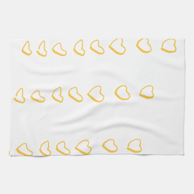 Linge De Cuisine Parchemin de cœur (Horizontal)