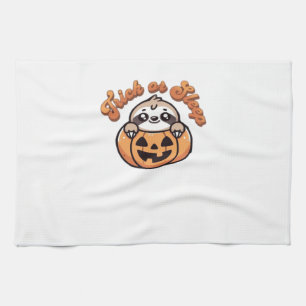 Linge De Cuisine Paresseux d'Halloween Farce ou Sommeil Mignon Pare