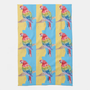 Linge De Cuisine Parrot Macaw Blue Bird Birthday Boys Homme Nom Th