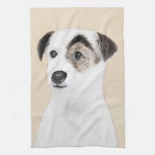 Linge De Cuisine Parson Jack Russell Terrier Peinture - Chien Art