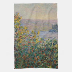 Linge De Cuisine Parterres de fleurs à Vétheuil, paysage impression