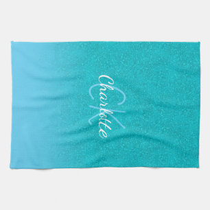 Linge De Cuisine parties scintillant bleue turquoise aqua vert mer 