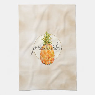 Linge De Cuisine Parties scintillant d'or à ananas tropical
